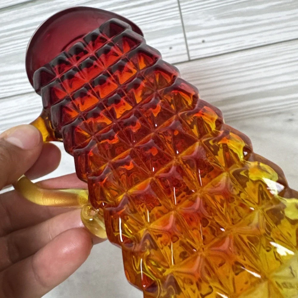 Vintage Amberina Glass Small Pitcher- 6